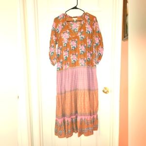 Pink Chicken Boho Maxi Dress